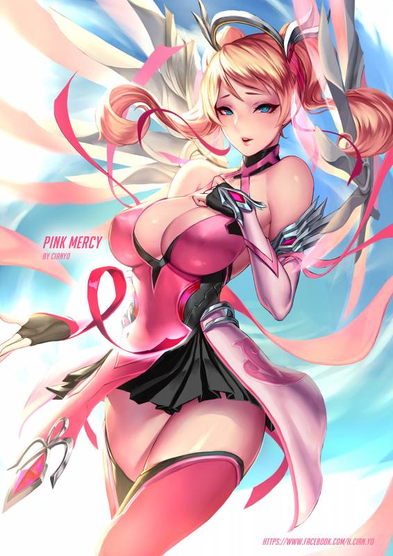 mercy (overwatch)+pink mercy