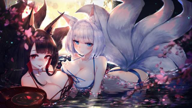 akagi (azur lane)+kaga (azur lane)