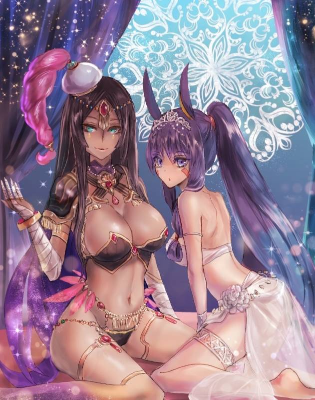 nitocris (fate grand order)+nitocris (swimsuit assassin) (fate)+scheherazade (fate grand order)