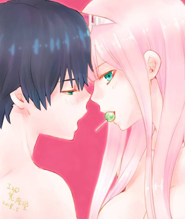 hiro (darling in the franxx)+zero two (darling in the franxx)