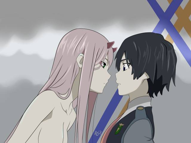 hiro (darling in the franxx)+zero two (darling in the franxx)