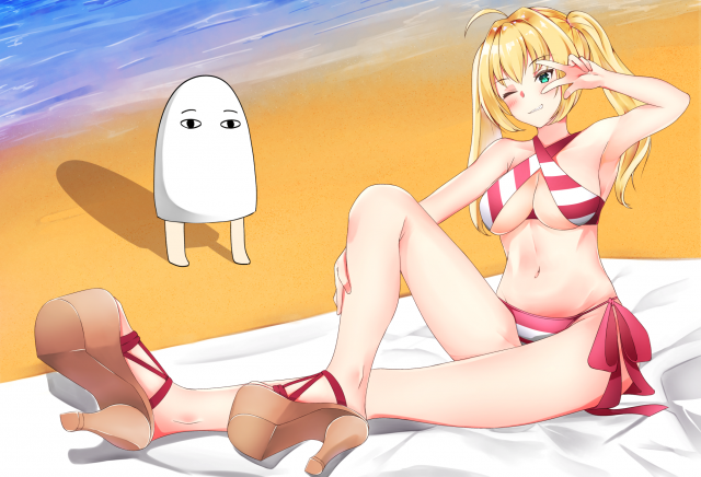 medjed+nero claudius (fate)+nero claudius (fate) (all)+nero claudius (swimsuit caster) (fate)