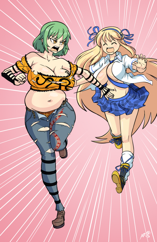 hikage (senran kagura)+katsuragi (senran kagura)