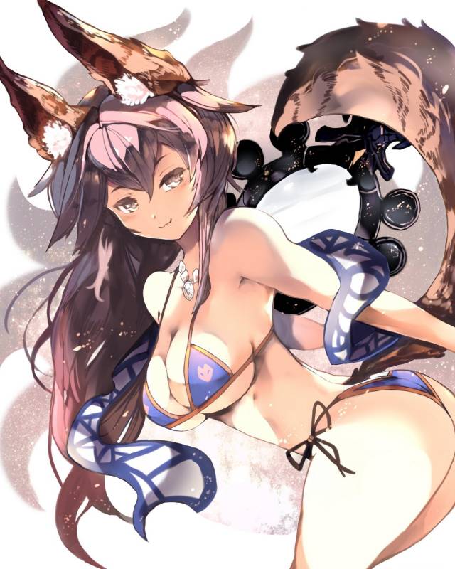 tamamo (fate) (all)+tamamo no mae (swimsuit lancer) (fate)