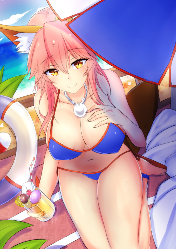 tamamo (fate) (all)+tamamo no mae (swimsuit lancer) (fate)