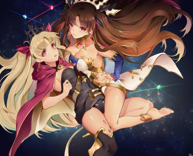 ereshkigal (fate grand order)+ishtar (fate grand order)