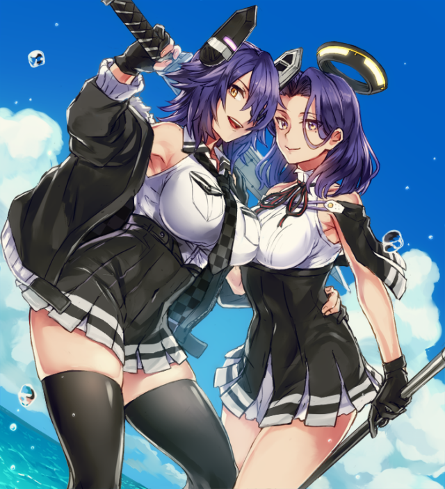 tatsuta (kantai collection)+tenryuu (kantai collection)