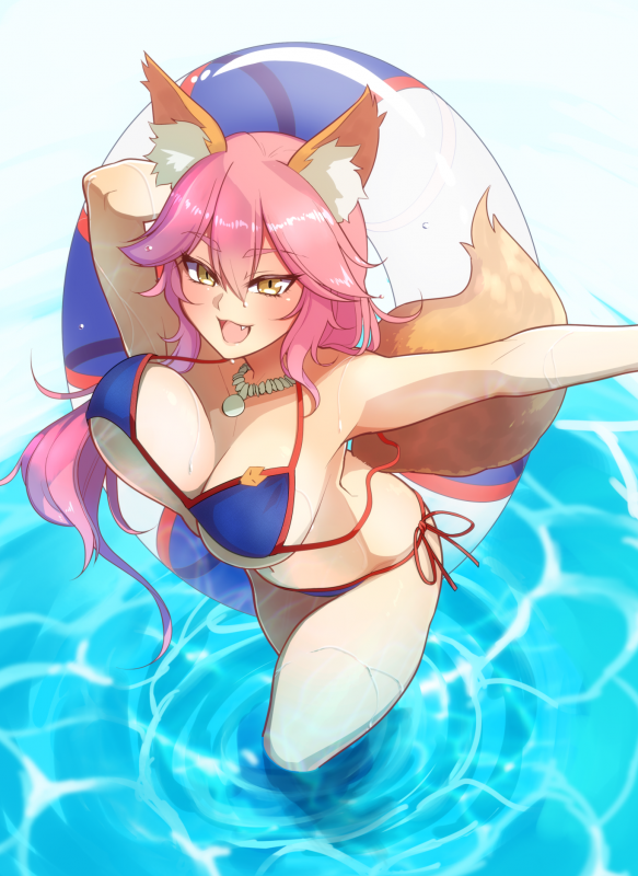 tamamo (fate) (all)+tamamo no mae (swimsuit lancer) (fate)