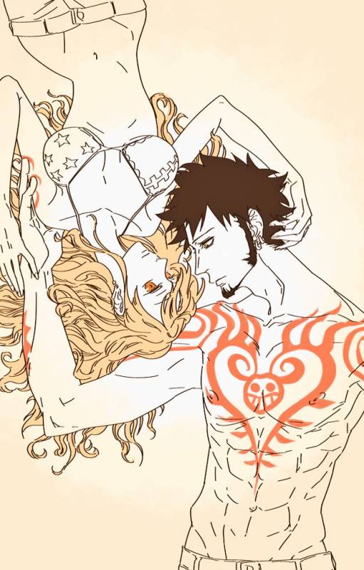 nami (one piece)+trafalgar law