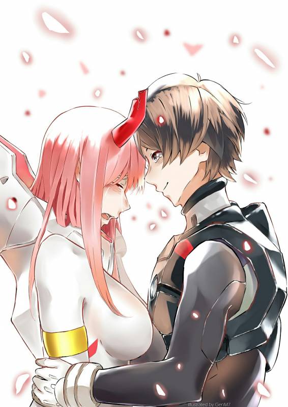 hiro (darling in the franxx)+zero two (darling in the franxx)