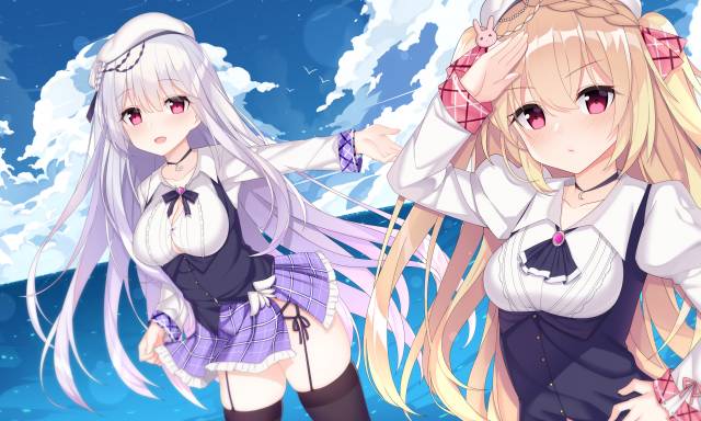 crescent (azur lane)+cygnet (azur lane)