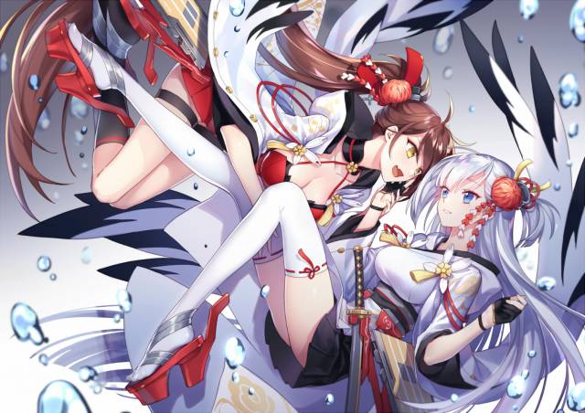 shoukaku (azur lane)+zuikaku (azur lane)