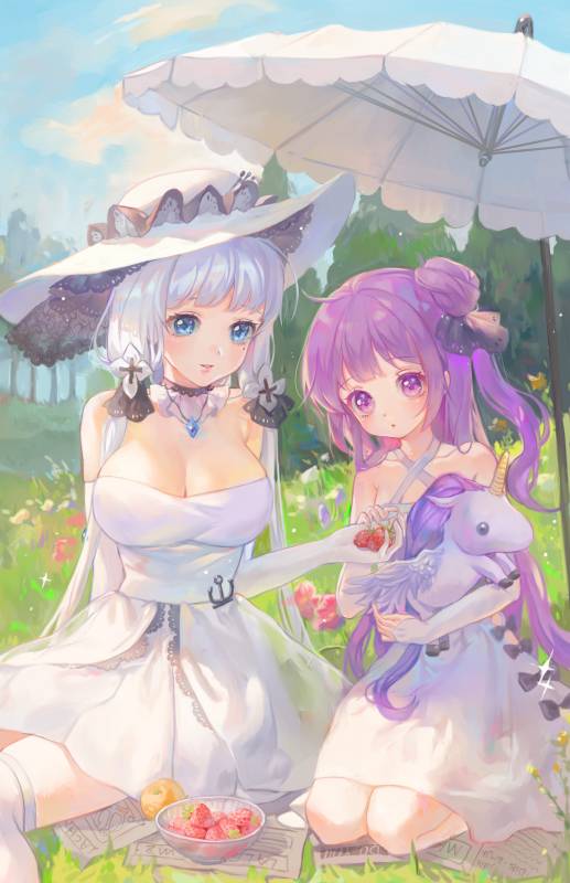 illustrious (azur lane)+unicorn (azur lane)