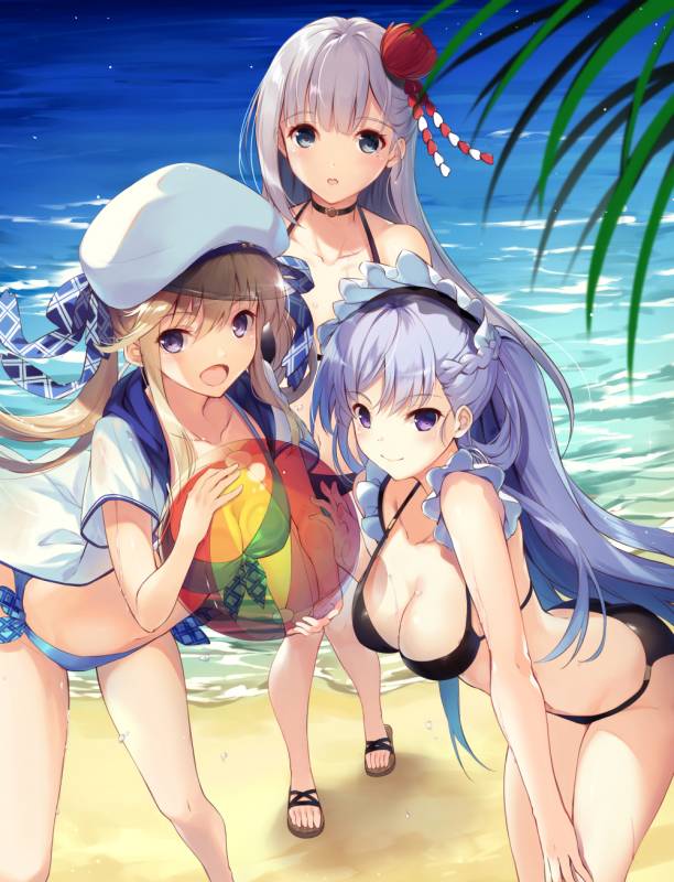 belfast (azur lane)+cucouroux (granblue fantasy)+shoukaku (azur lane)