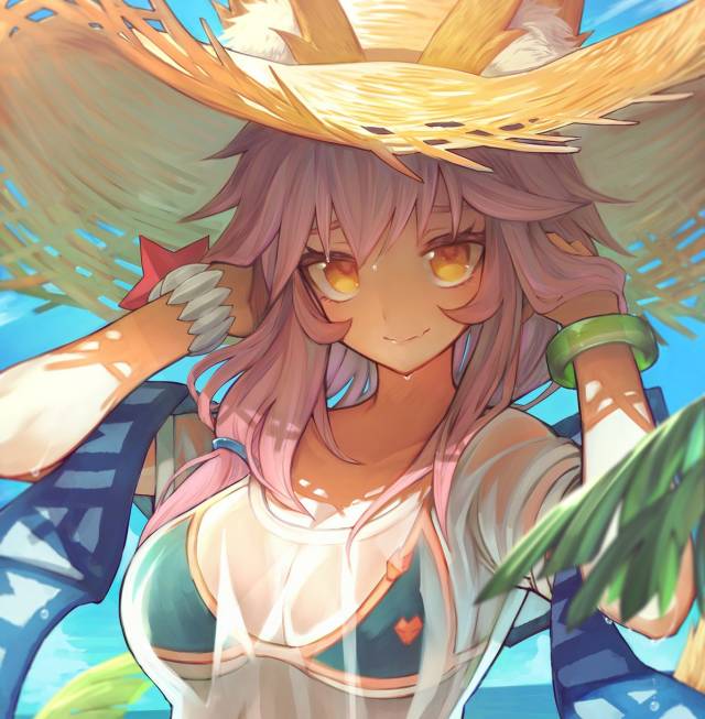 tamamo (fate) (all)+tamamo no mae (swimsuit lancer) (fate)