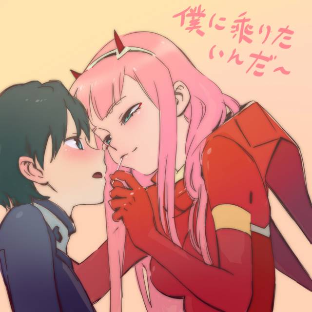 hiro (darling in the franxx)+zero two (darling in the franxx)