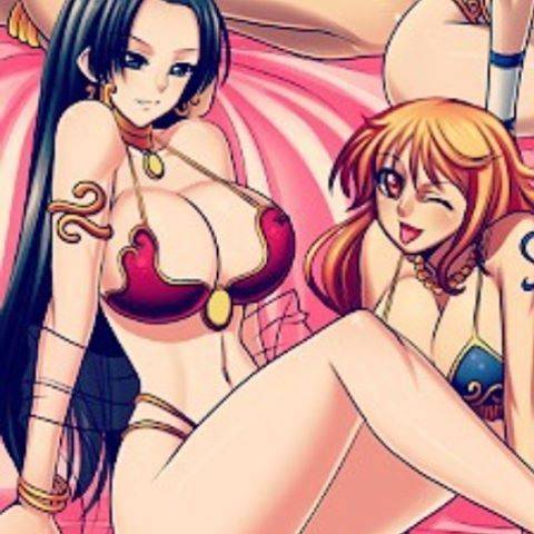 boa hancock+nami (one piece)