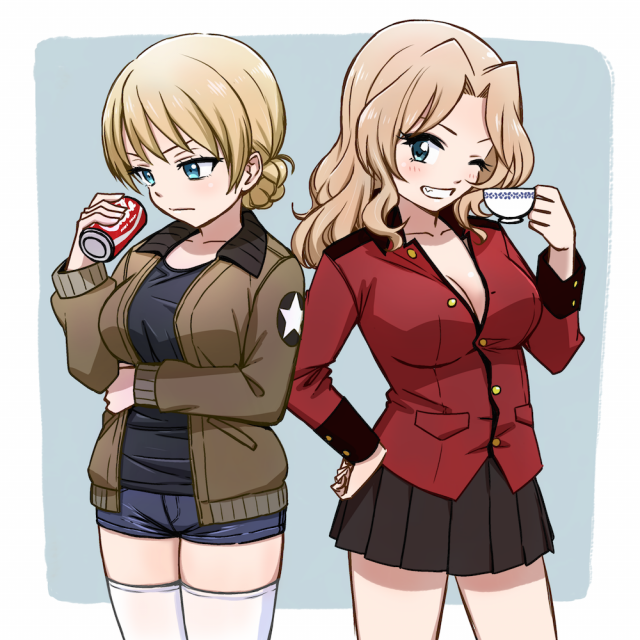 darjeeling+kay (girls und panzer)