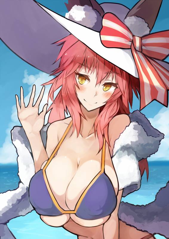 tamamo (fate) (all)+tamamo no mae (swimsuit lancer) (fate)