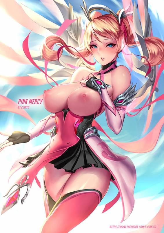 mercy (overwatch)+pink mercy