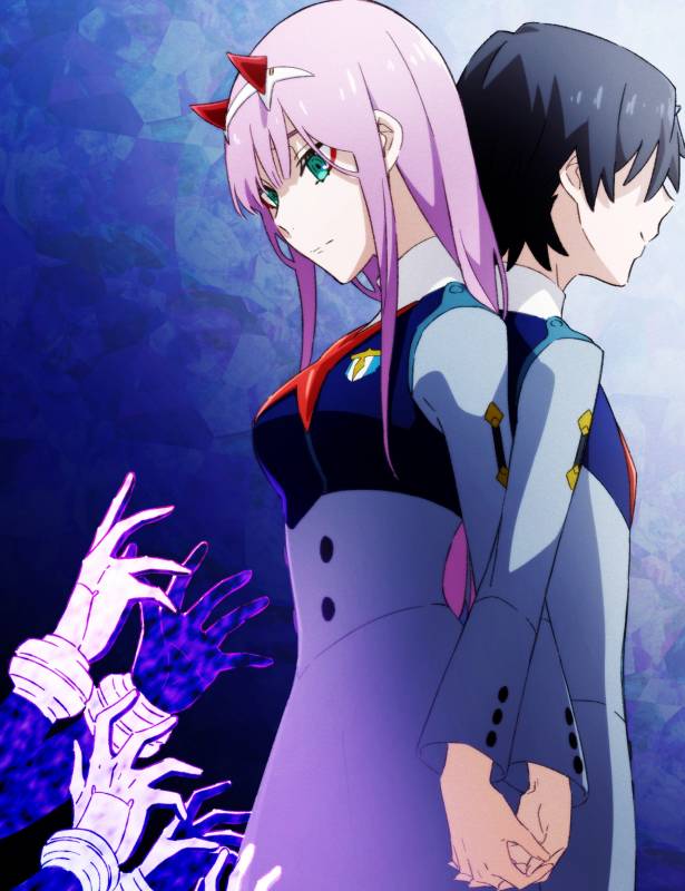 hiro (darling in the franxx)+zero two (darling in the franxx)