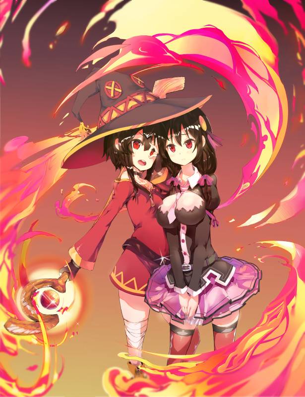 megumin+yunyun (konosuba)