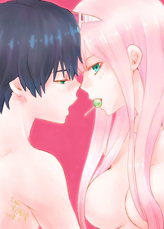 hiro (darling in the franxx)+zero two (darling in the franxx)