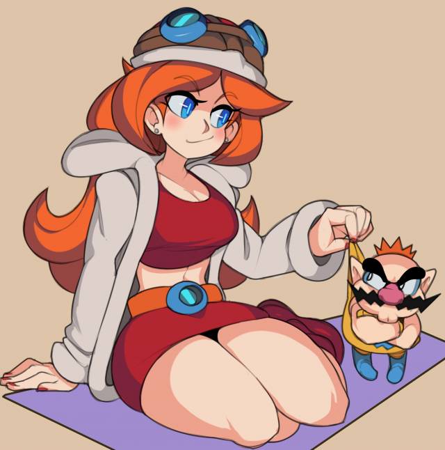 mona (warioware)+wario