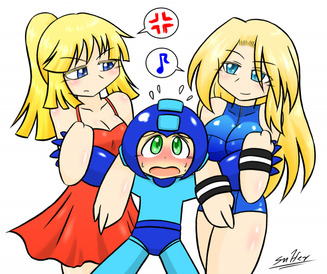 rockman (character)+roll+samus aran