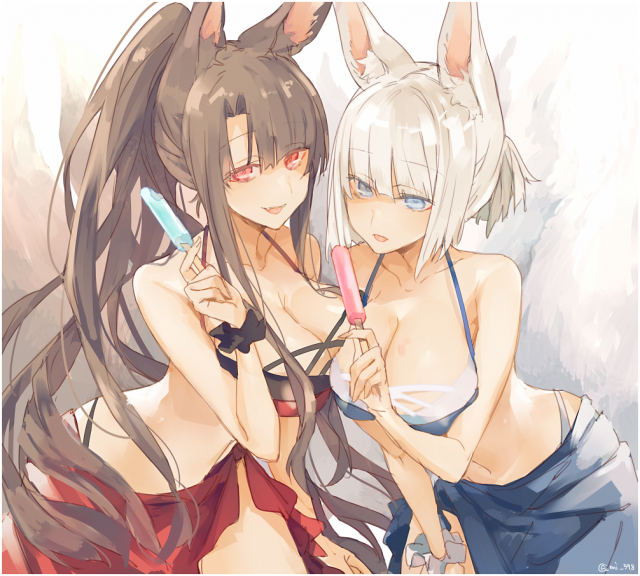 akagi (azur lane)+kaga (azur lane)