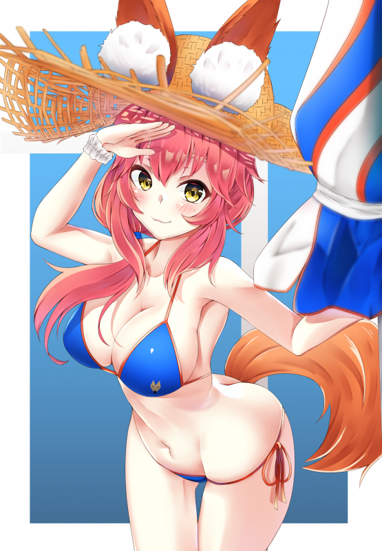 tamamo (fate) (all)+tamamo no mae (swimsuit lancer) (fate)