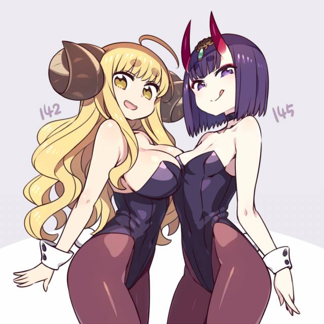 anila (granblue fantasy)+shuten douji (fate grand order)+yuuki aoi