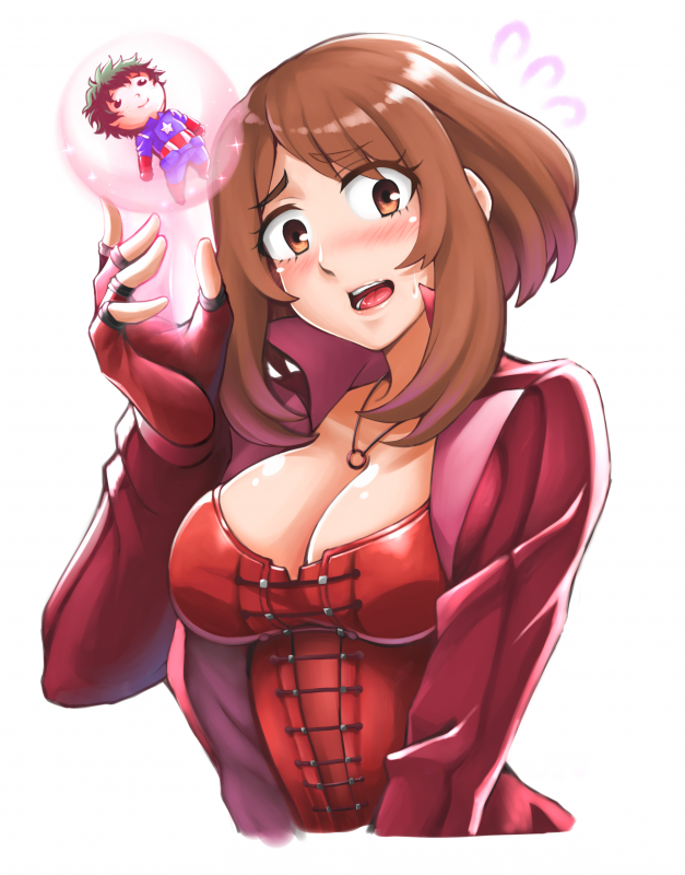 captain america+midoriya izuku+scarlet witch+uraraka ochako