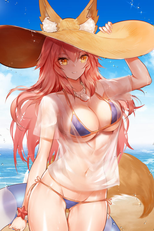 tamamo (fate) (all)+tamamo no mae (swimsuit lancer) (fate)