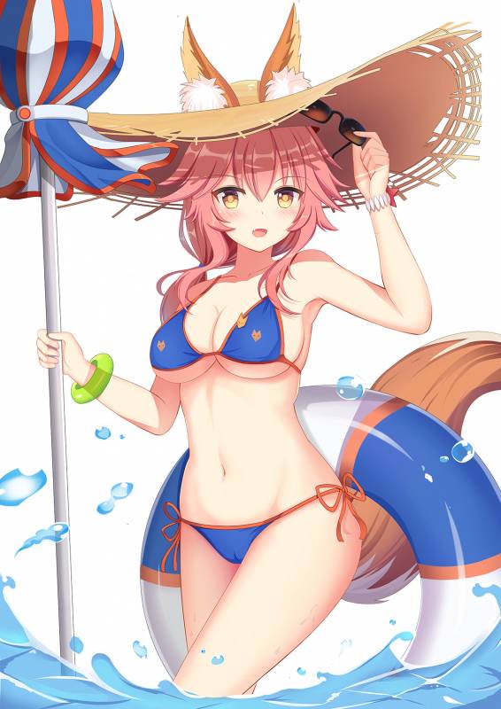 tamamo (fate) (all)+tamamo no mae (swimsuit lancer) (fate)