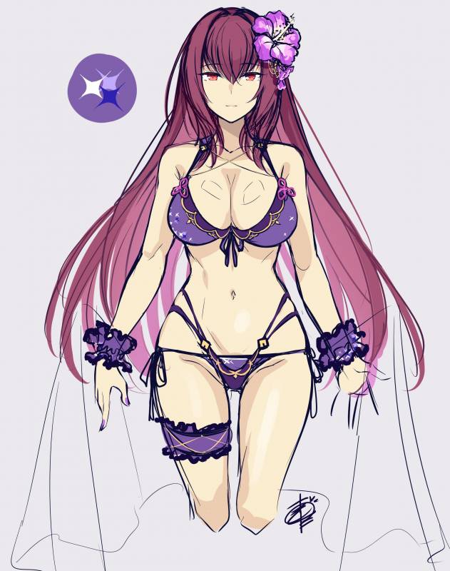 scathach (fate grand order)+scathach (swimsuit assassin) (fate)