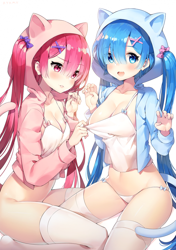 ram (re zero)+rem (re zero)