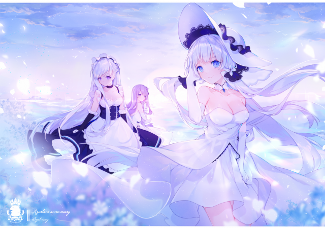 belfast (azur lane)+illustrious (azur lane)+unicorn (azur lane)