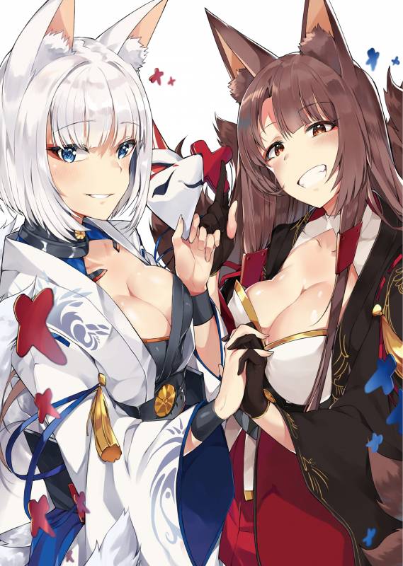 akagi (azur lane)+kaga (azur lane)