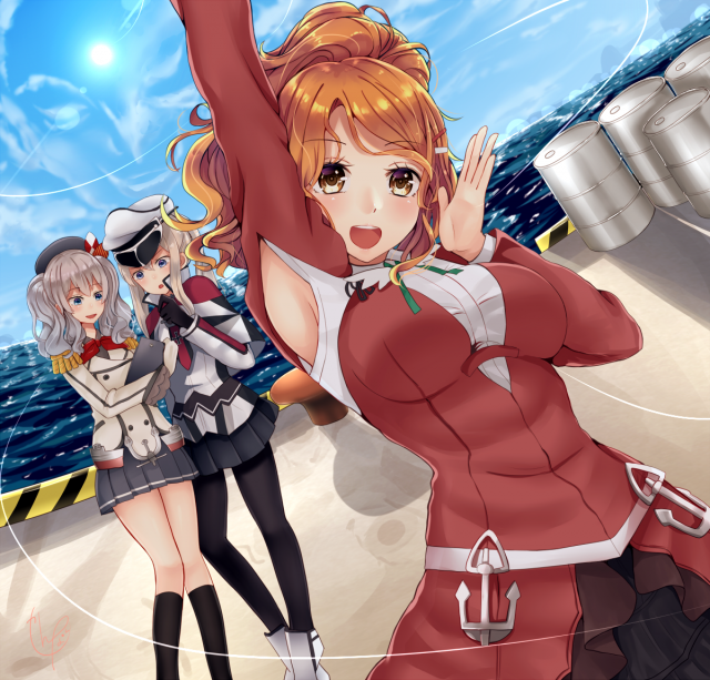 aquila (kantai collection)+graf zeppelin (kantai collection)+kashima (kantai collection)