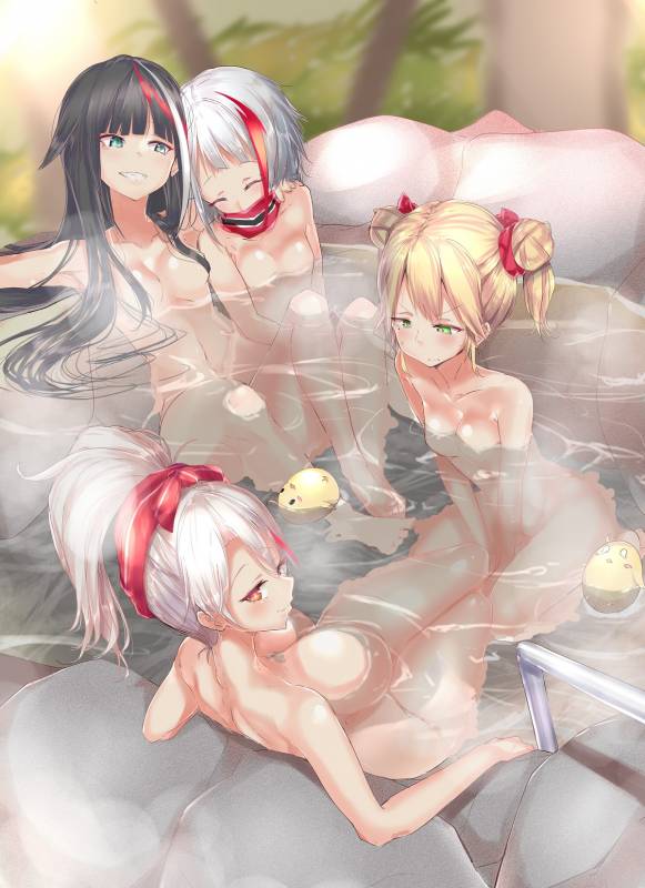 admiral graf spee (azur lane)+admiral hipper (azur lane)+deutschland (azur lane)+prinz eugen (azur lane)