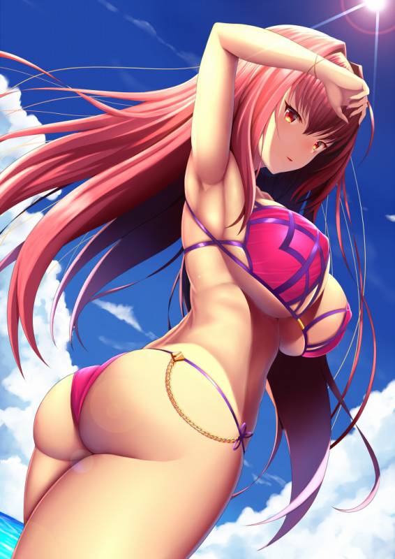 scathach (fate grand order)+scathach (swimsuit assassin) (fate)