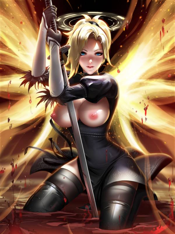 mercy (overwatch)+yorha no. 2 type b